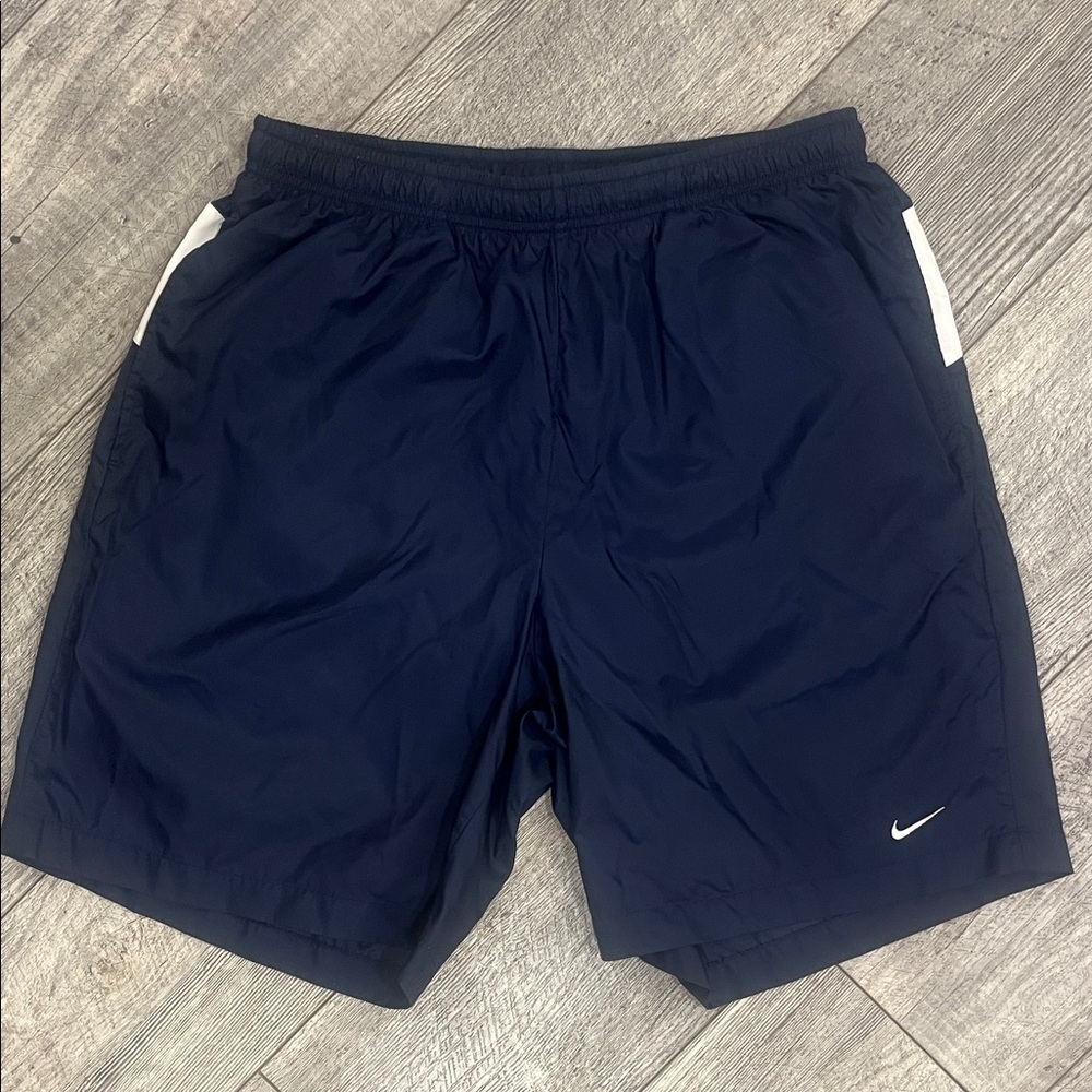 Vintage Nike Navy Blue Swim Shorts- Size Large